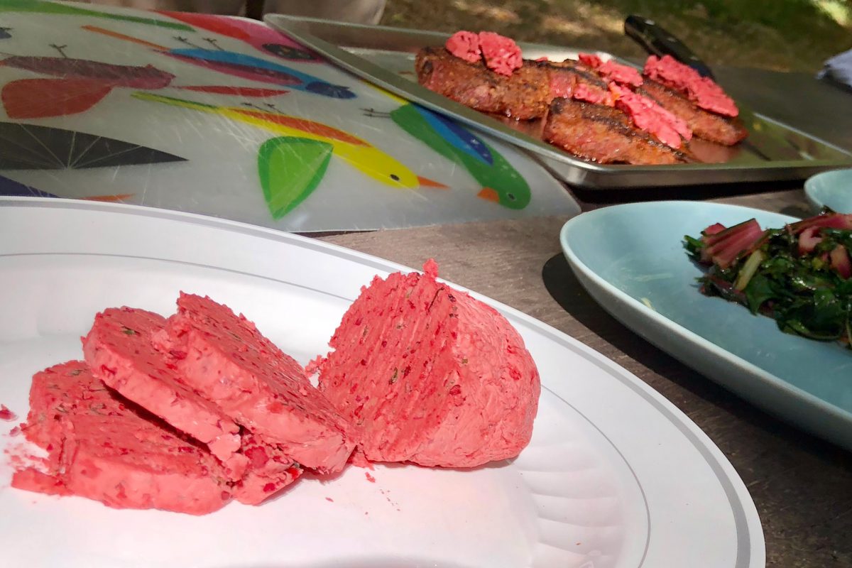 Blackberry Compound Butter - river side steak by chef Donicio Gomez